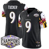 Ravens Maryland Flag 2024 AFC North Division Champions Patch Vapor Limited Jersey - All Stitched