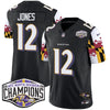 Ravens Maryland Flag 2024 AFC North Division Champions Patch Vapor Limited Jersey - All Stitched