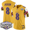 Ravens Maryland Flag 2024 AFC North Division Champions Patch Vapor Limited Jersey - All Stitched
