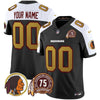 Washington Redskins Throwback 75th Patch Vapor Limited Custom Jersey - All Stitched