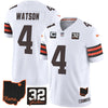 Browns #32 Jim Brown Memorial & Home Patch Jersey V3 - All Stitched