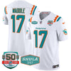 Dolphins 50th & Don Shula 347 Memorial Patch Vapor Limited Jersey - All Stitched