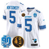 Detroit Lions 2024 90th & John Madden Patch Game Jersey - All Stitched