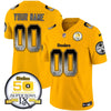 Steelers Arch Smoke 50th Anniversary Of Super Bowl IX Patch Vapor Limited Custom Jersey - All Stitched