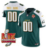 Custom Name/Gender Philadelphia Eagles Super Bowl LIX Champions Gold Trim Vapor Limited Jersey - All Stitched