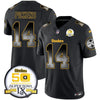 Steelers Arch Smoke 50th Anniversary Of Super Bowl IX Patch Vapor Limited Jersey - All Stitched