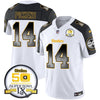 Steelers Arch Smoke 50th Anniversary Of Super Bowl IX Patch Vapor Limited Jersey - All Stitched