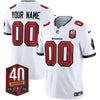 Buccaneers 40th Season Patch Vapor Limited Custom Jersey - All Stitched