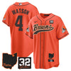 Browns #32 Jim Brown Memorial & Home Patch Baseball Jersey V2 - All Stitched