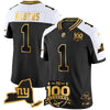 New York Giants 100th Season & State Patch Gold Vapor Limited Jersey - All Stitched