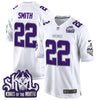 Minnesota Vikings King Of The North Patch Throwback Game Jersey - All Stitched