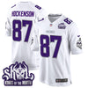 Minnesota Vikings King Of The North Patch Throwback Game Jersey - All Stitched