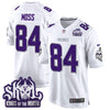 Minnesota Vikings King Of The North Patch Throwback Game Jersey - All Stitched