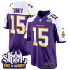 Minnesota Vikings King Of The North Patch Throwback Game Jersey - All Stitched