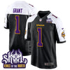 Minnesota Vikings King Of The North Patch Throwback Game Jersey - All Stitched