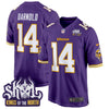 Minnesota Vikings King Of The North Patch Throwback Game Jersey - All Stitched