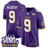 Minnesota Vikings King Of The North Patch Throwback Game Jersey - All Stitched