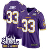 Minnesota Vikings King Of The North Patch Throwback Game Jersey - All Stitched