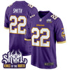 Minnesota Vikings King Of The North Patch Throwback Game Jersey - All Stitched