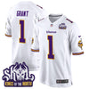 Minnesota Vikings King Of The North Patch Throwback Game Jersey - All Stitched