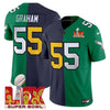Split Philadelphia Eagles Super Bowl LIX & College Football Vapor Limited Jersey - All Stitched