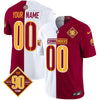 Washington Commanders 90th Anniversary Patch Vapor Limited Custom Jersey - All Stitched
