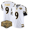 Ravens Maryland Flag Map 2024 AFC North Division Champions Patch Gold Vapor Limited Jersey - All Stitched