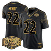 Ravens Maryland Flag Map 2024 AFC North Division Champions Patch Gold Vapor Limited Jersey - All Stitched