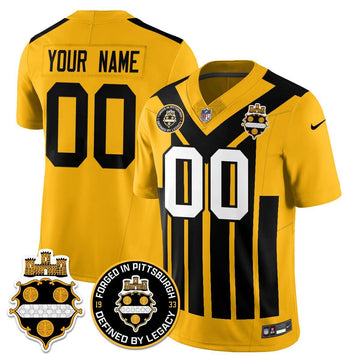 Pittsburgh Steelers Alternate 1933 Throwback Limited Custom Jersey - All Stitched