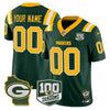 Packers 100th Season & Home Patch Vapor Limited Custom Jersey - All Stitched