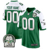 Eagles Jerome Brown Patch Kelly Green Game Custom Jersey - All Stitched