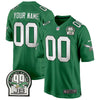 Eagles Jerome Brown Patch Kelly Green Game Custom Jersey - All Stitched