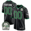 Eagles Jerome Brown Patch Kelly Green Game Custom Jersey - All Stitched