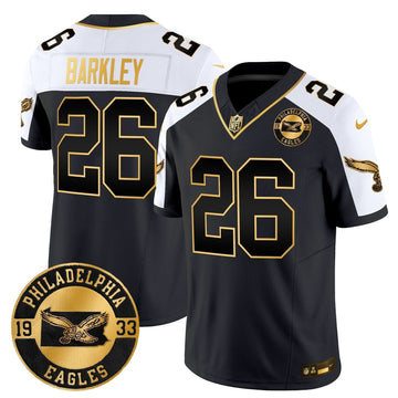 Philadelphia Eagles 2024 Throwback Gold Vapor Limited Jersey - Est. 1933 Patch - All Stitched