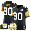 Steelers 50th Anniversary Of Super Bowl IX & Map Patch Vapor Limited Jersey - All Stitched