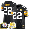 Steelers 50th Anniversary Of Super Bowl IX & Map Patch Vapor Limited Jersey - All Stitched