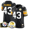Steelers 50th Anniversary Of Super Bowl IX & Map Patch Vapor Limited Jersey - All Stitched