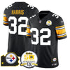 Steelers 50th Anniversary Of Super Bowl IX & Map Patch Vapor Limited Jersey - All Stitched