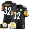 Steelers 50th Anniversary Of Super Bowl IX & Map Patch Vapor Limited Jersey - All Stitched