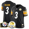 Steelers 50th Anniversary Of Super Bowl IX & Map Patch Vapor Limited Jersey - All Stitched