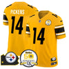 Steelers 50th Anniversary Of Super Bowl IX & Map Patch Vapor Limited Jersey - All Stitched
