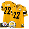 Steelers 50th Anniversary Of Super Bowl IX & Map Patch Vapor Limited Jersey - All Stitched