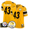 Steelers 50th Anniversary Of Super Bowl IX & Map Patch Vapor Limited Jersey - All Stitched