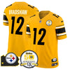 Steelers 50th Anniversary Of Super Bowl IX & Map Patch Vapor Limited Jersey - All Stitched