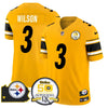 Steelers 50th Anniversary Of Super Bowl IX & Map Patch Vapor Limited Jersey - All Stitched