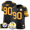 Steelers 50th Anniversary Of Super Bowl IX & Map Patch Vapor Limited Jersey - All Stitched