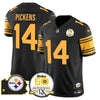 Steelers 50th Anniversary Of Super Bowl IX & Map Patch Vapor Limited Jersey - All Stitched
