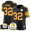 Steelers 50th Anniversary Of Super Bowl IX & Map Patch Vapor Limited Jersey - All Stitched