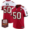 Buccaneers 40th Season Patch Vapor Limited Jersey - All Stitched