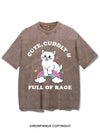 CUTE CUDDLY & FULL OF RAGE VINTAGE GYM SHIRT